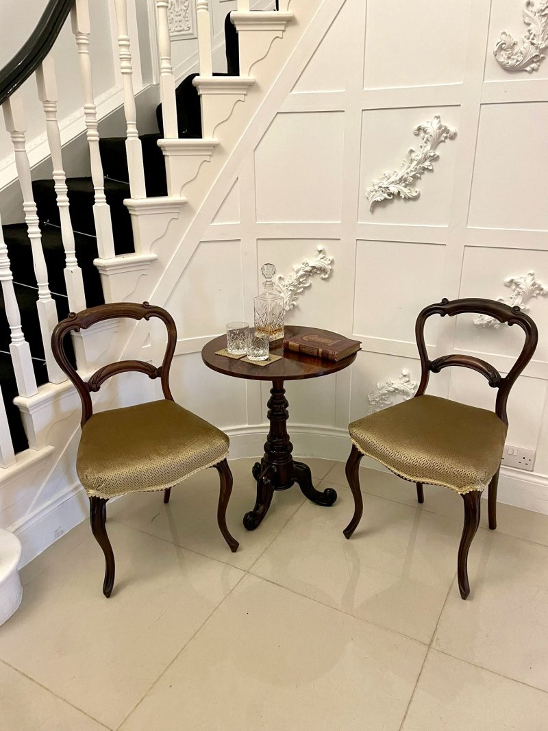 Set of 6 Antique Victorian Quality Rosewood Dining Chairs - Image 4